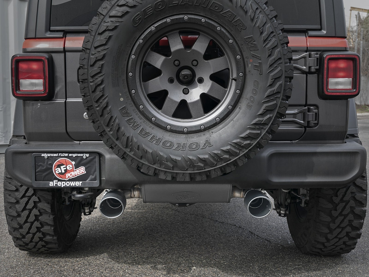 AFE POWER Rebel Series 3"-2.5" Stainless Catback Exhaust System w/ Black Tips Jeep Wrangler JL L4 2.0L 2018-2021