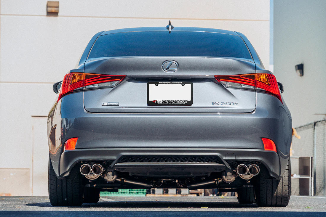 ARK GRIP Stainless Catback Exhaust with Carbon Fiber Tip Lexus IS200T | IS300 RWD 2017-2019