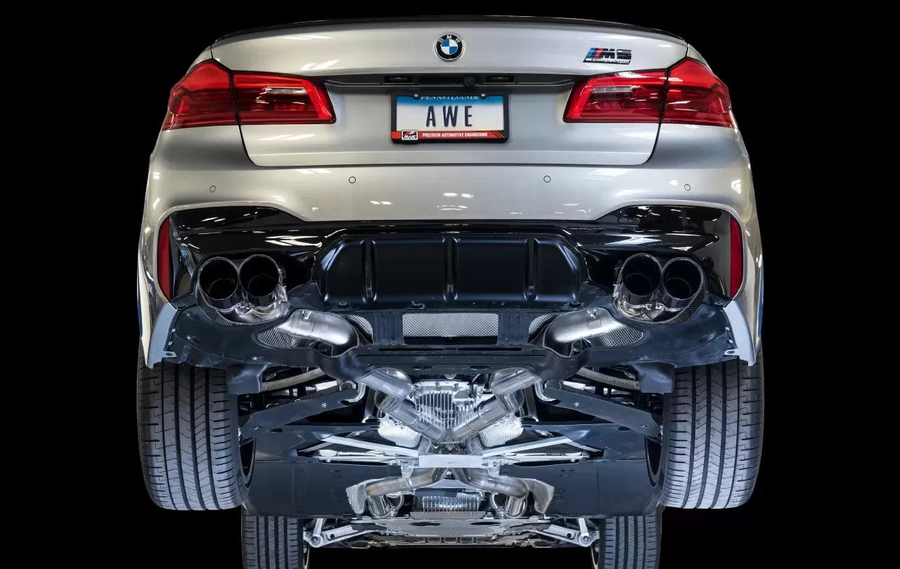 AWE SwitchPath Catback Exhaust for BMW F90 M5 - Diamond Black Tips BMW M5 2018-2023