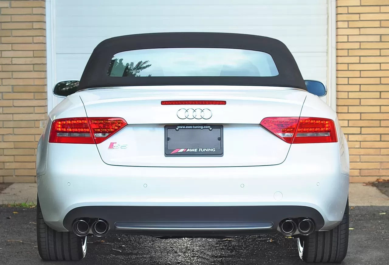AWE Touring Edition Exhaust System for B8/8.5 S5 Cabrio (Exhaust + Resonated Downpipes) - Diamond Black Tips Audi S5 Cabriolet 2010-2017