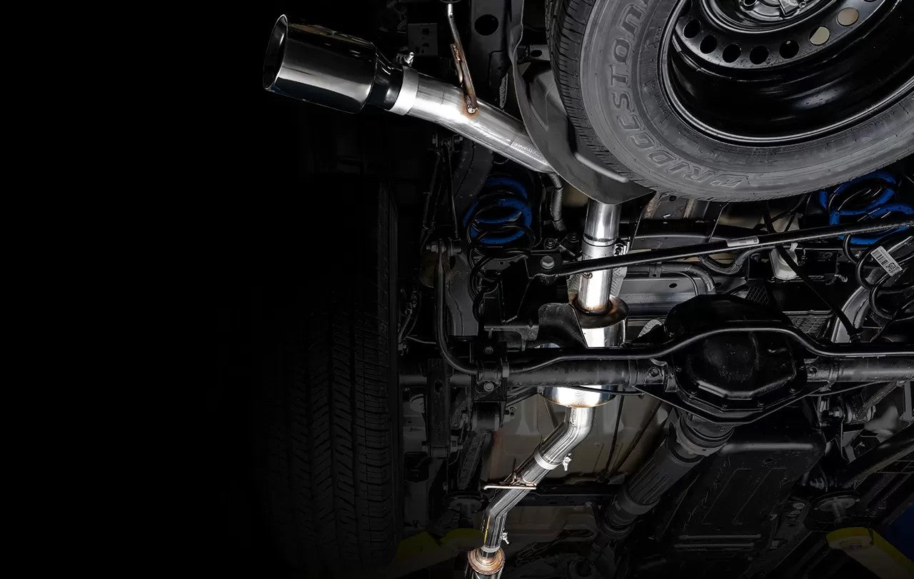 AWE Tread Edition Catback Single-Side Exhaust for Jeep JT 3.6L - Diamond Black Tip Jeep Gladiator 2020-2023