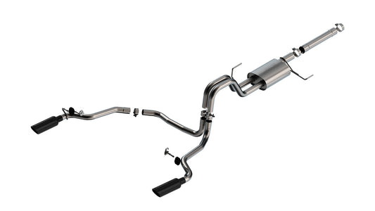 Borla Catback Exhaust System S-Type Part w/ 4" Black Chrome Tips Ford F-150 PowerBoost 2021-2022