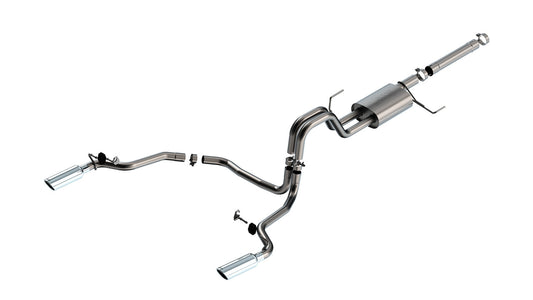Borla Catback Exhaust System S-Type Part w/ 4" Bright Chrome Tips Ford F-150 PowerBoost 2021-2022