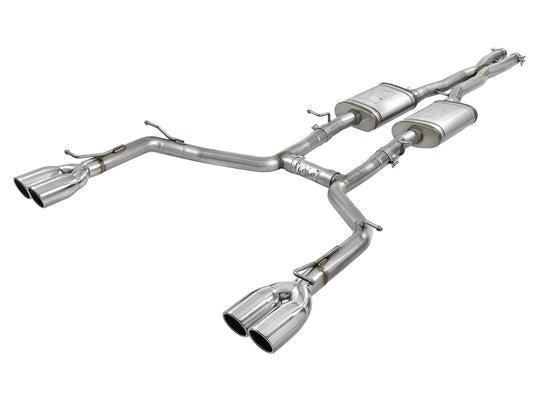 AFE POWER Mach Force-Xp 2-1/2" Stainless Catback Exhaust w/ Polished Tips Dodge Challenger SXT/GT 15-19 V6-3.6L