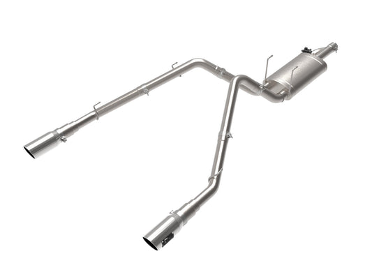 AFE POWER Gemini XV 3" 304 Stainless Steel Cat-Back Exhaust System w/ Cut-Out Polished Dodge Ram 1500 2009+