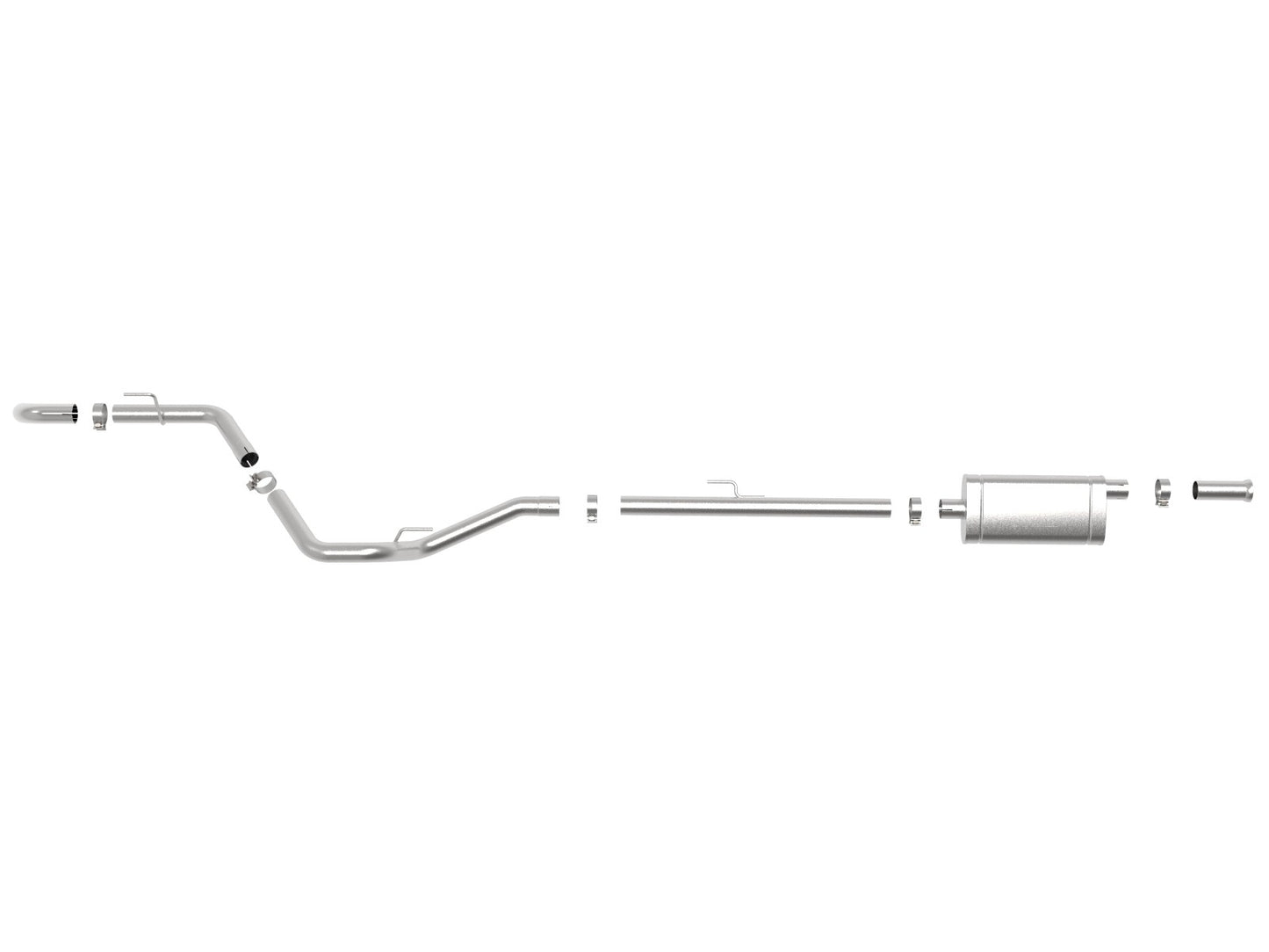 AFE POWER Apollo GT Series 2-1/2 IN 409 Stainless Steel Catback Hi-Tuck Exhaust System Jeep Gladiator 2020-2021