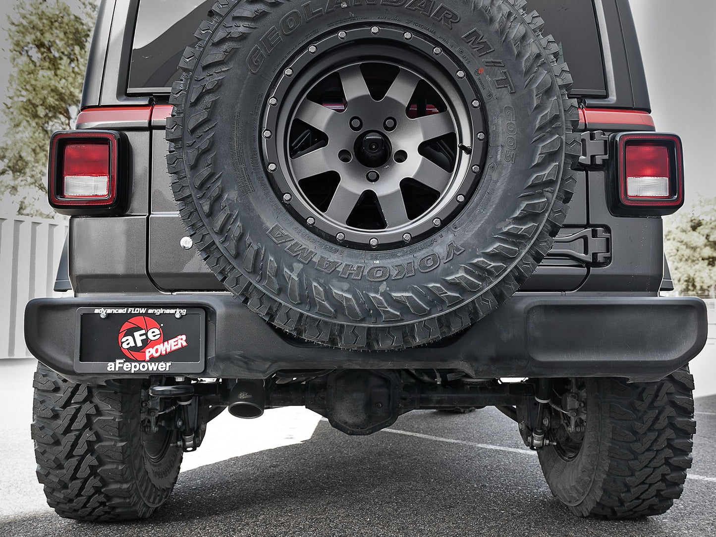 AFE POWER Mach Force-Xp 2-1/2" 409 Stainless Steel Catback Hi-Tuck Exhaust (Black Tip) System Jeep Wrangler (JL) 2018-2020