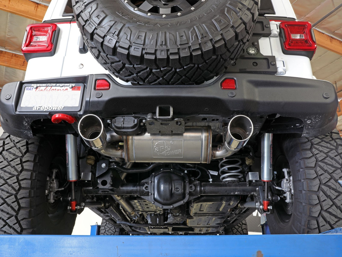 AFE POWER Rebel Series 3"-2.5" Stainless Catback Exhaust System w/ Polished Tips Jeep Wrangler JL L4 2.0L 2018-2021