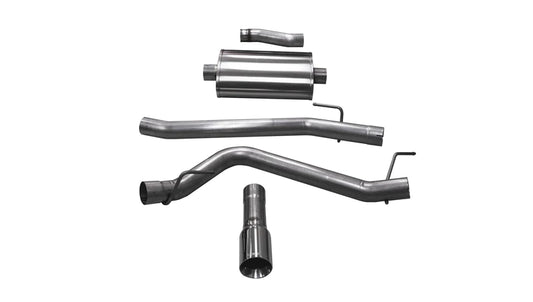 Corsa 3" Single Side Exit Catback Exhaust w/ 4" Straight-Cut Tips Jeep Gladiator 2020-2022