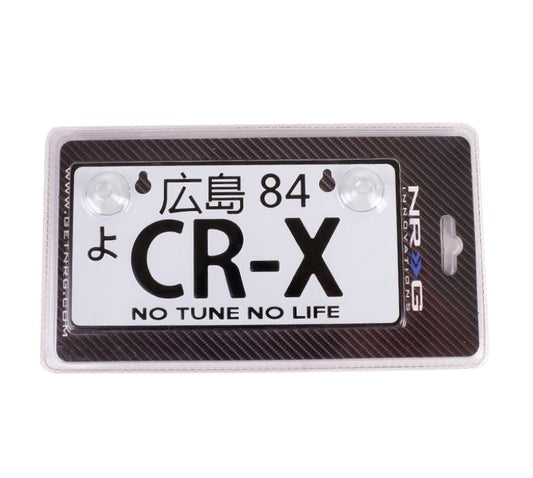 NRG Innovations Alliminum Mini License Plate - JDM Style - Universal Suction-cup Fit - CR-X