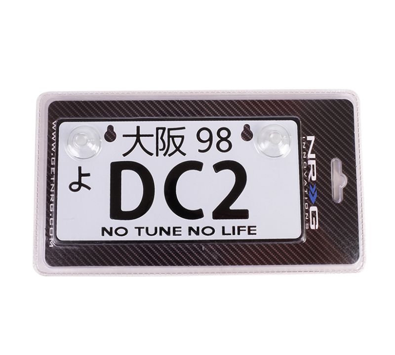 NRG Innovations Alliminum Mini License Plate - JDM Style - Universal Suction-cup Fit - DC2