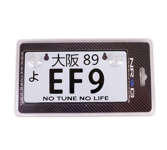 NRG Innovations Alliminum Mini License Plate - JDM Style - Universal Suction-cup Fit - EF9