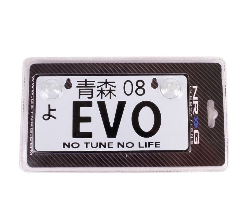 NRG Innovations Alliminum Mini License Plate - JDM Style - Universal Suction-cup Fit - EVO