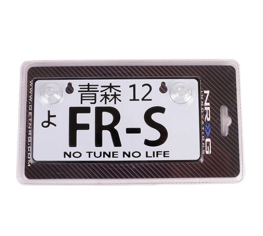 NRG Innovations Alliminum Mini License Plate - JDM Style - Universal Suction-cup Fit - FR-S
