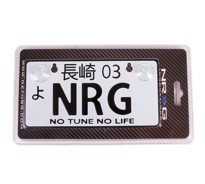 NRG Innovations Alliminum Mini License Plate - JDM Style - Universal Suction-cup Fit - NRG