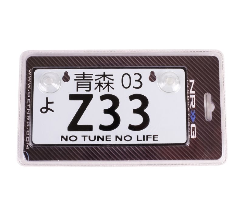 NRG Innovations Alliminum Mini License Plate - JDM Style - Universal Suction-cup Fit - Z33