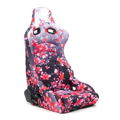 NRG Innovations Reclinable Bucket Racing Seat- Prisma Lab- Sakura Print Sold in Pairs