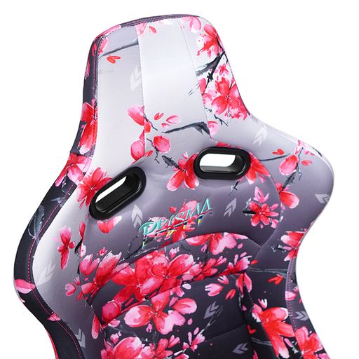 NRG Innovations Reclinable Bucket Racing Seat- Prisma Lab- Sakura Print Sold in Pairs