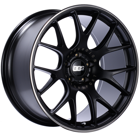 BBS CH-R 20x10.5 5x112 ET25 Satin Black Polished Rim Protector Wheel -82mm PFS/Clip Required