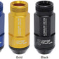 Project Kics Leggdura Racing Shell Type Lug Nut 53mm Open-End Look 16 Pcs + 4 Locks 12X1.5 Blue