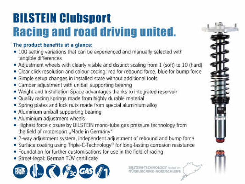 Bilstein Clubsport 13-15 BMW 328i/335i/428i/435i/M235i xDrive  Performance Suspension System