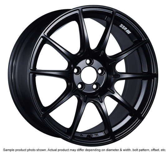 SSR GTX01 19x10.5 5x114.3 22mm Offset Flat Black Wheel Evo X / G35 / 350z / 370z