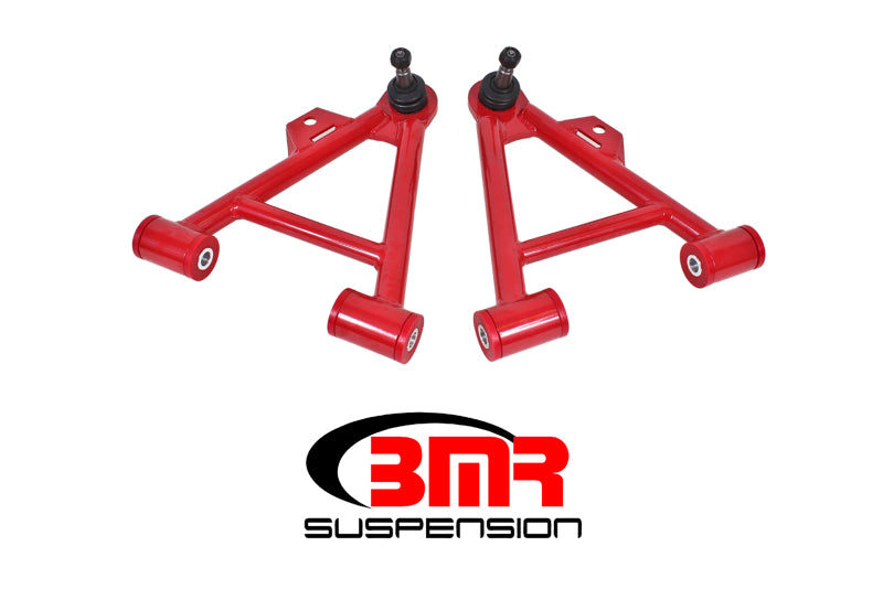 BMR 79-93 Fox Mustang Lower Non-Adj. A-Arms (Coilover Only) w/ Tall Ball Joint (Poly) - Red
