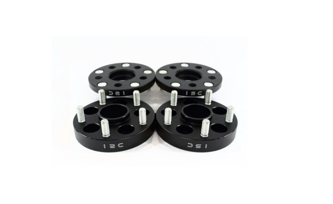 ISC 5x100 25mm Black Hub Centric Wheel Spacers (Pair)