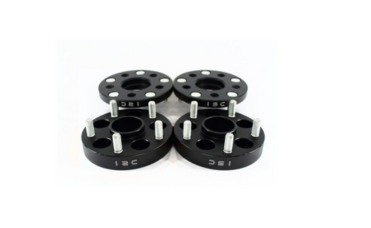 ISC 5X100 15MM BLACK HUB CENTRIC WHEEL SPACERS (PAIR)