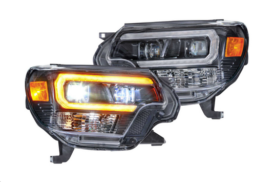 Morimoto Led Headlights Toyota Tacoma (12-15): XB Hybrid Led Headlights (Pair / ASM / Amber DRL)