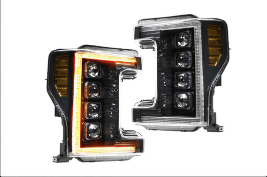 Morimoto Led Headlights Ford Super Duty (17-19): XB Led Headlights (Pair / ASM / Amber DRL)