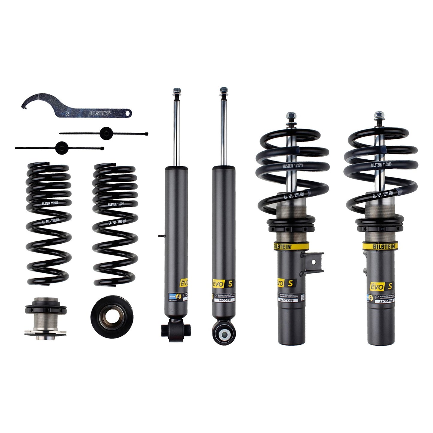 BMW Bilstein - 1.4"-2" x 1.2"-2.2" EVO S Front and Rear Lowering Coilover Kit - 47-300118