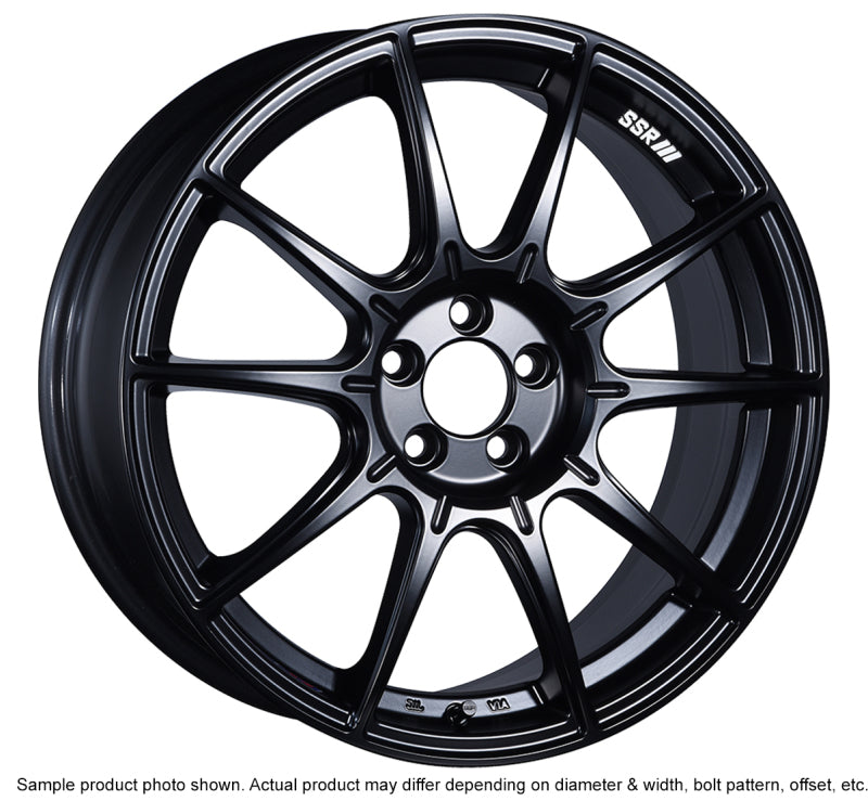 SSR GTX01 18x7.5 5x114.3 53mm Offset Flat Black Wheel
