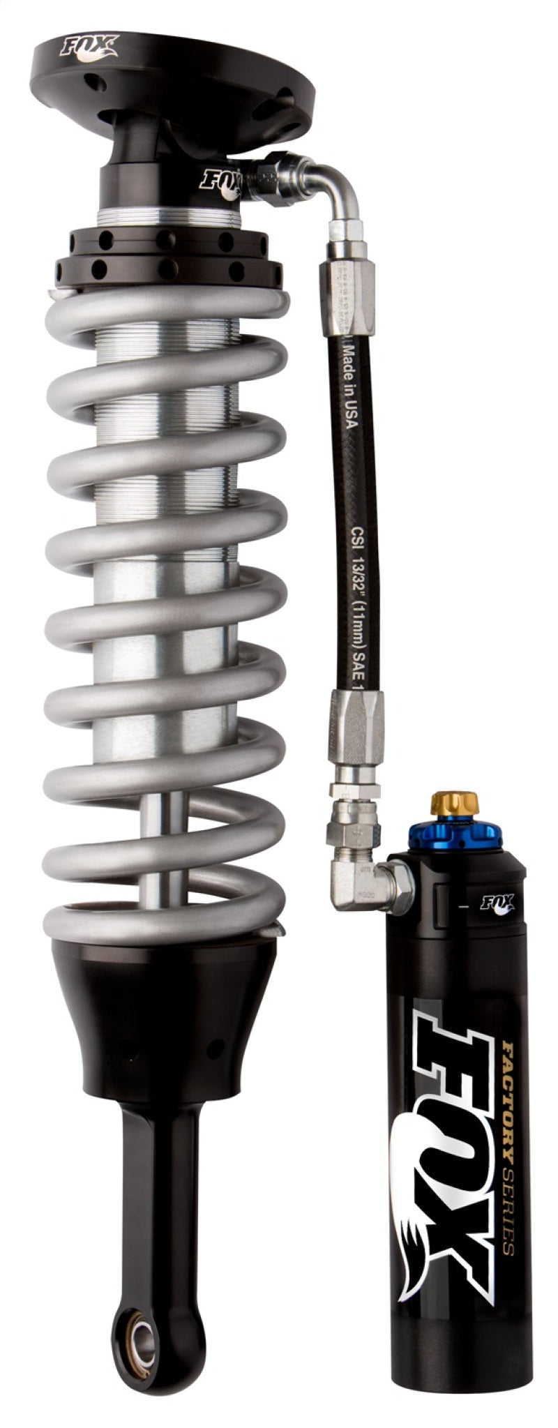 Fox 05+ Tacoma 2.5 Factory Series 7.7in. Remote Res. Coilover Set w/DSC Adj. / Long Travel - Black