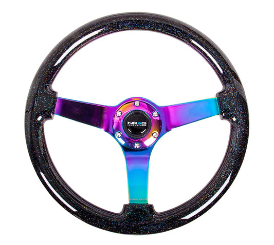 NRG Innovations 350mm 3" Deep Dish Wood Grain Steering Wheel