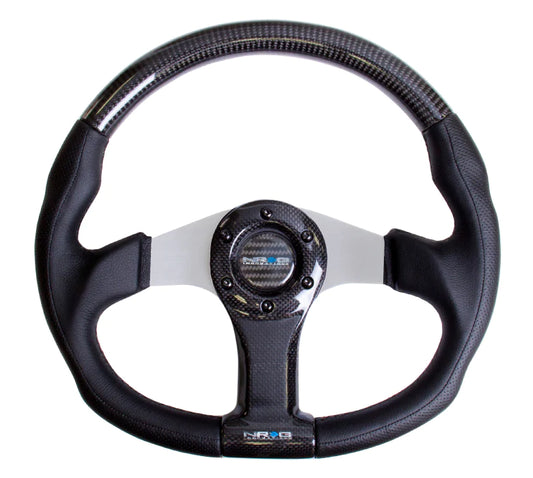 NRG Innovations Carbon Fiber Steering Wheel Oval Shape