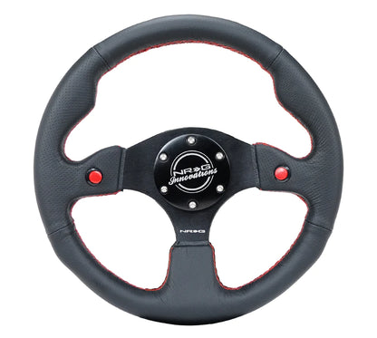 NRG Innovations Dual Button Steering Wheel Leather
