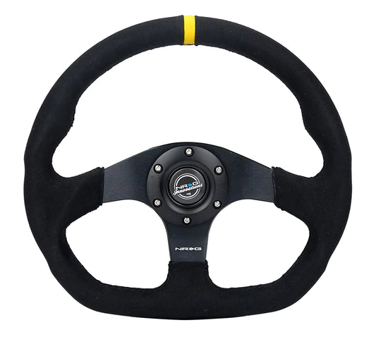 NRG Innovations Flat Bottom Steering Wheel Alcantara