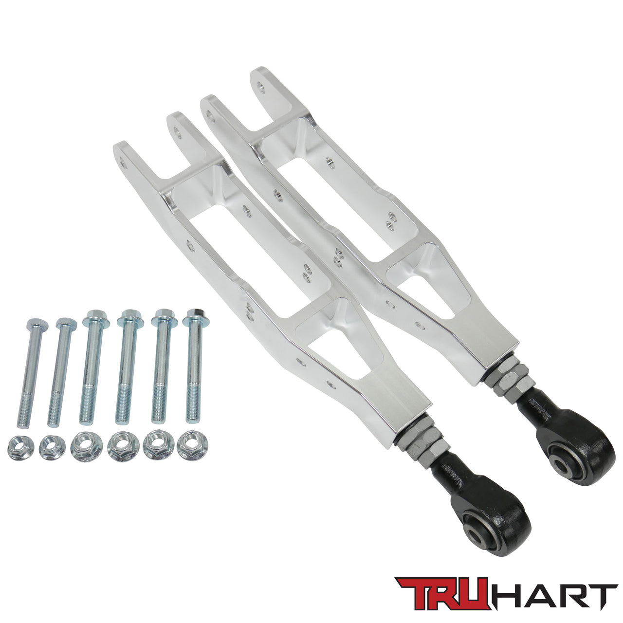 TruHart Rear Lower Control Arms (Adjustable), Polished - Multiple Fitment - TH-S108-PO